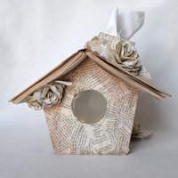 Fairy house Book tissue box cover