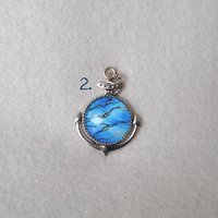 Anchor pendant - Blue Kelpie Faux Stone