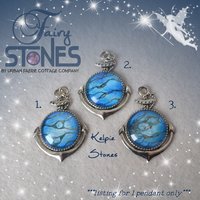 Anchor pendant - Blue Kelpie Faux Stone