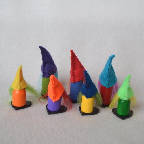 Snow White and 7 dwarves fairytale doll set