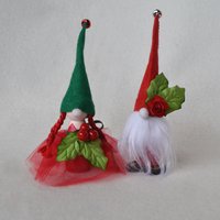 Christmas Gnome Peg doll Figurines