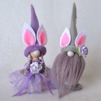 Pastel Easter gnome figurines