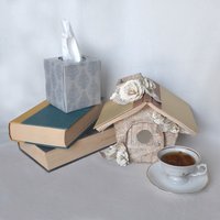 Fairy house Book tissue box cover