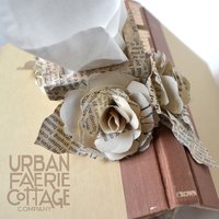 Fairy house Book tissue box cover