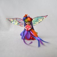 Mini Rainbow flower fairy Doll