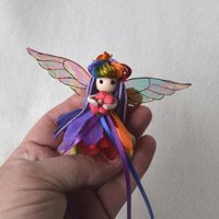 Mini Rainbow flower fairy Doll