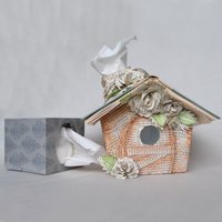 book page rose fairy house tissue box cover 