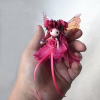 Dark Pink Butterfly fairy doll