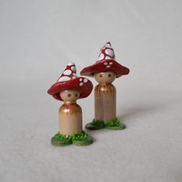 Mini mushroom Peg dolls