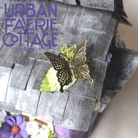 Rustic Purple Fairy House Tissue Box Cover