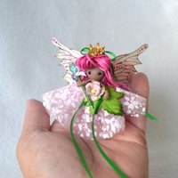 Pink Princess fairy doll with wand