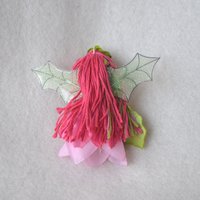 Pink Christmas fairy doll ornament