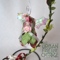 Pink and Green Christmas Fairy Doll