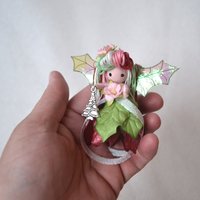 Pink and Green Christmas Fairy Doll