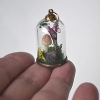 Fairy Terrarium cloche pendant