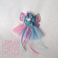 Pink and Teal Pastel fairy doll