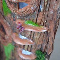 3 tree Fairy House Light up book nook