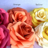 Colored First Anniversary Paper Roses