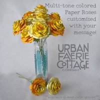 Colored First Anniversary Paper Roses