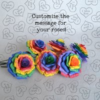 Rainbow Paper Rose Bouquet