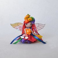 Mini Rainbow flower fairy Doll