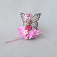 Pink Carnation Flower fairy Doll