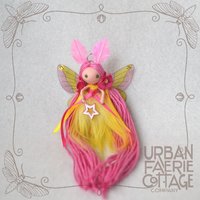 Pink Rosy Maple Moth fairy doll