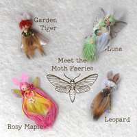 Pink Rosy Maple Moth fairy doll