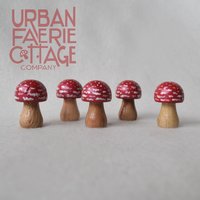 Mini Fly Agaric wooden mushroom