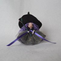 Wee Purple Witch with Wand