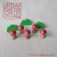 Mini Fly Agaric wooden mushroom