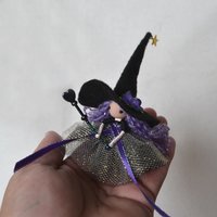 Wee Purple Witch with Wand