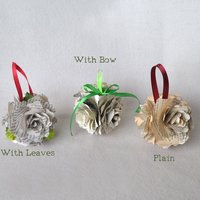 Custom paper rose Ball Christmas Tree ornament