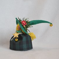 Green Buffalo Plaid Christmas Witch doll
