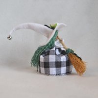 White Buffalo Plaid Wee Kitchen Witch