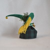 Green Buffalo Plaid Christmas Witch doll
