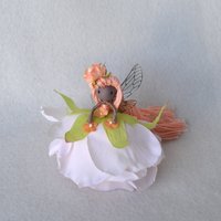 Coral Flower fairy Rose doll