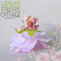 Light Pink Rose fairy doll ornament