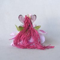 Dark Pink Rose fairy doll ornament