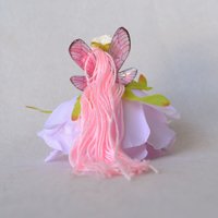 Light Pink Rose fairy doll ornament