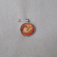 Dragon Fire pendant - red faux stones