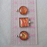 Dragon Fire pendant - red faux stones