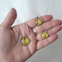 Yellow Sunshine pendant - Faux stone