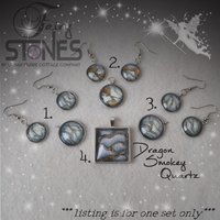 Dragon Smoke pendant or earring set