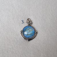 Anchor pendant - Blue Kelpie Faux Stone
