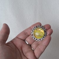 Yellow Sunshine pendant - Faux stone