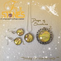 Yellow Sunshine pendant - Faux stone