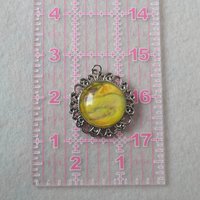 Yellow Sunshine pendant - Faux stone