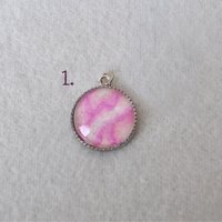 Neck Candy Pink and white pendant- faux stones