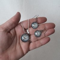 Dragon Smoke pendant or earring set